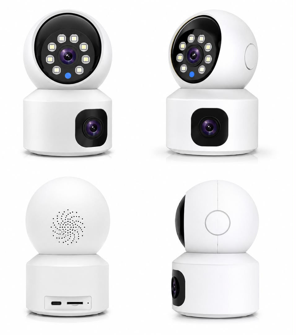 Caméra de Surveillance Intelligente Wi-Fi Double Objectif