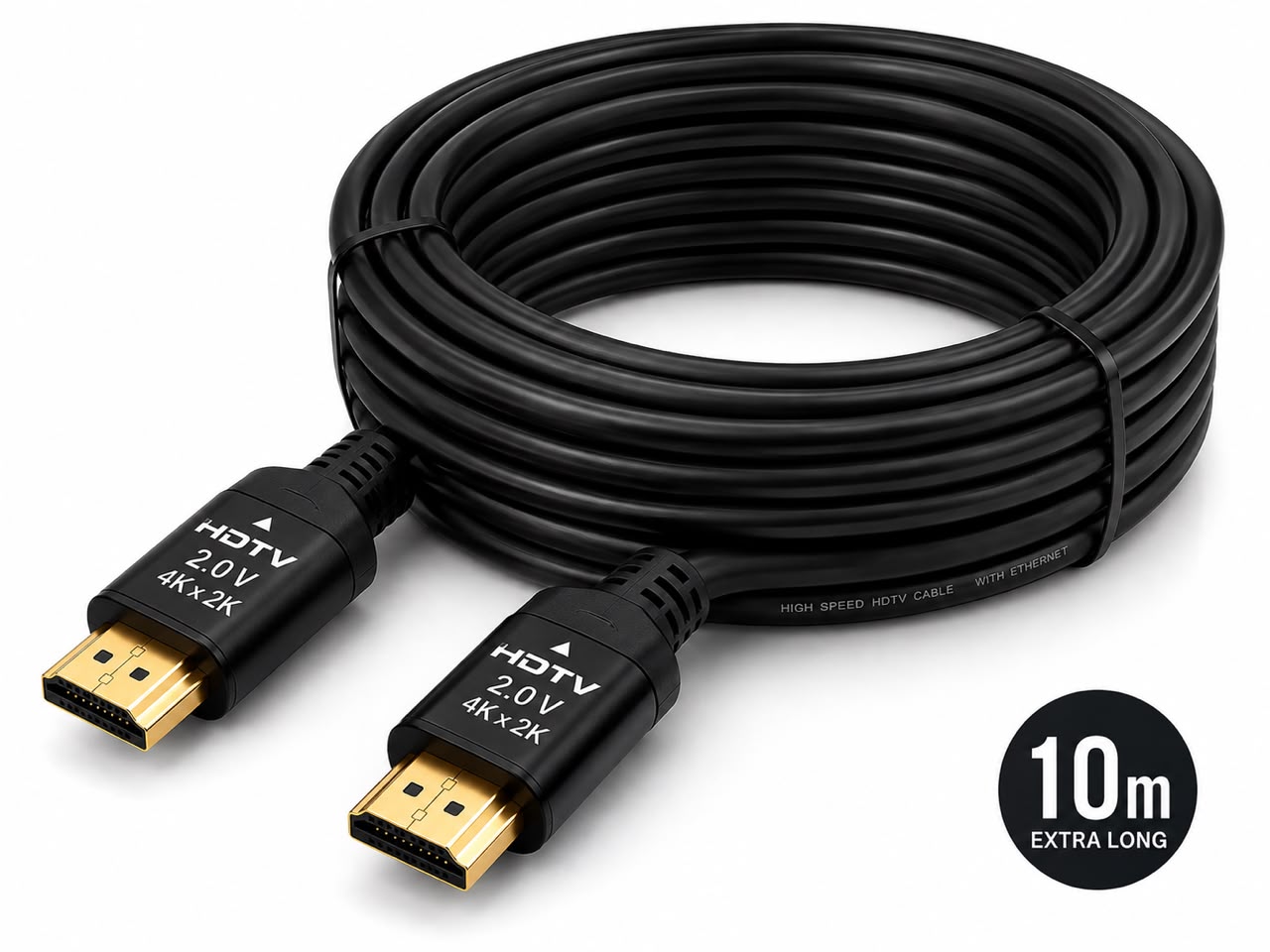 Câble HDTV Premium 2.0 – 10 mètres (4K Ultra HD)