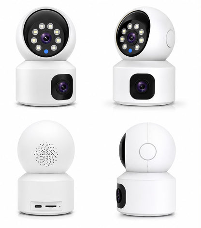 Caméra de Surveillance Intelligente Wi-Fi Double Objectif